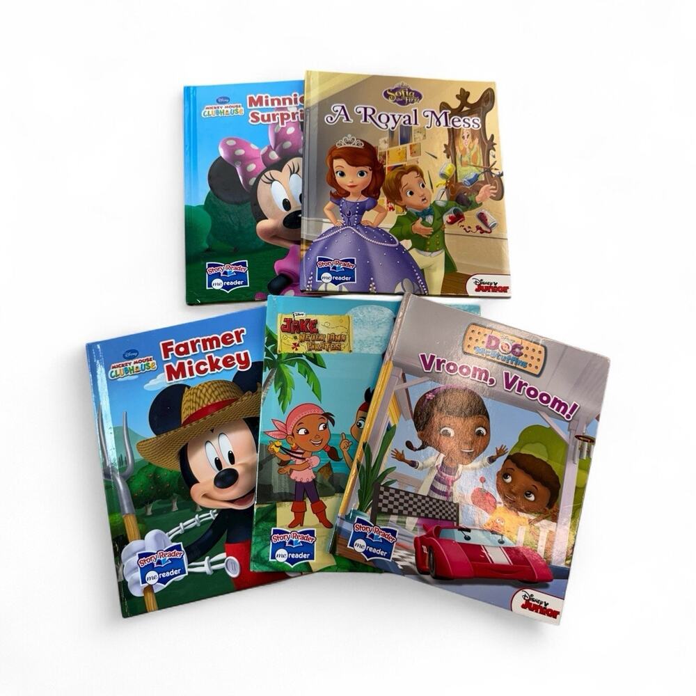 5 Story Reader Me Reader Disney Pixar Books Farmer Mickey Minnie's Surprise Lot